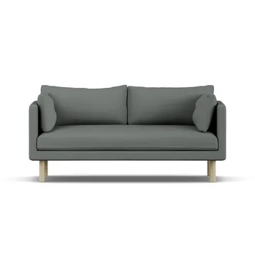 Linnevik sofa - Caleido Grey 1240-hvidolieret eg, 2-pers., uden skørt - 1898