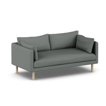 Linnevik sofa - Caleido Grey 1240-hvidolieret eg, 2-pers., uden skørt - 1898