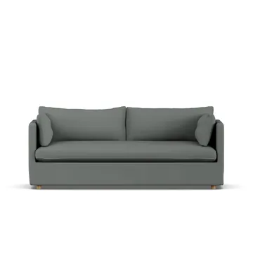 Linnevik sofa - Caleido Grey 1240-hvidolieret eg, 3-pers., med skørt - 1898