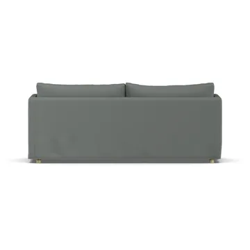 Linnevik sofa - Caleido Grey 1240-hvidolieret eg, 3-pers., med skørt - 1898