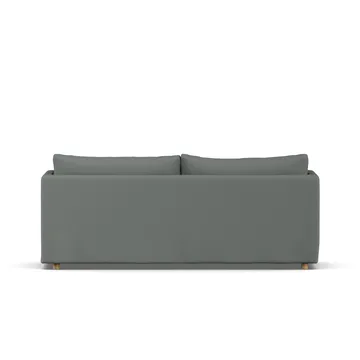 Linnevik sofa - Caleido Grey 1240-hvidolieret eg, 3-pers., med skørt - 1898