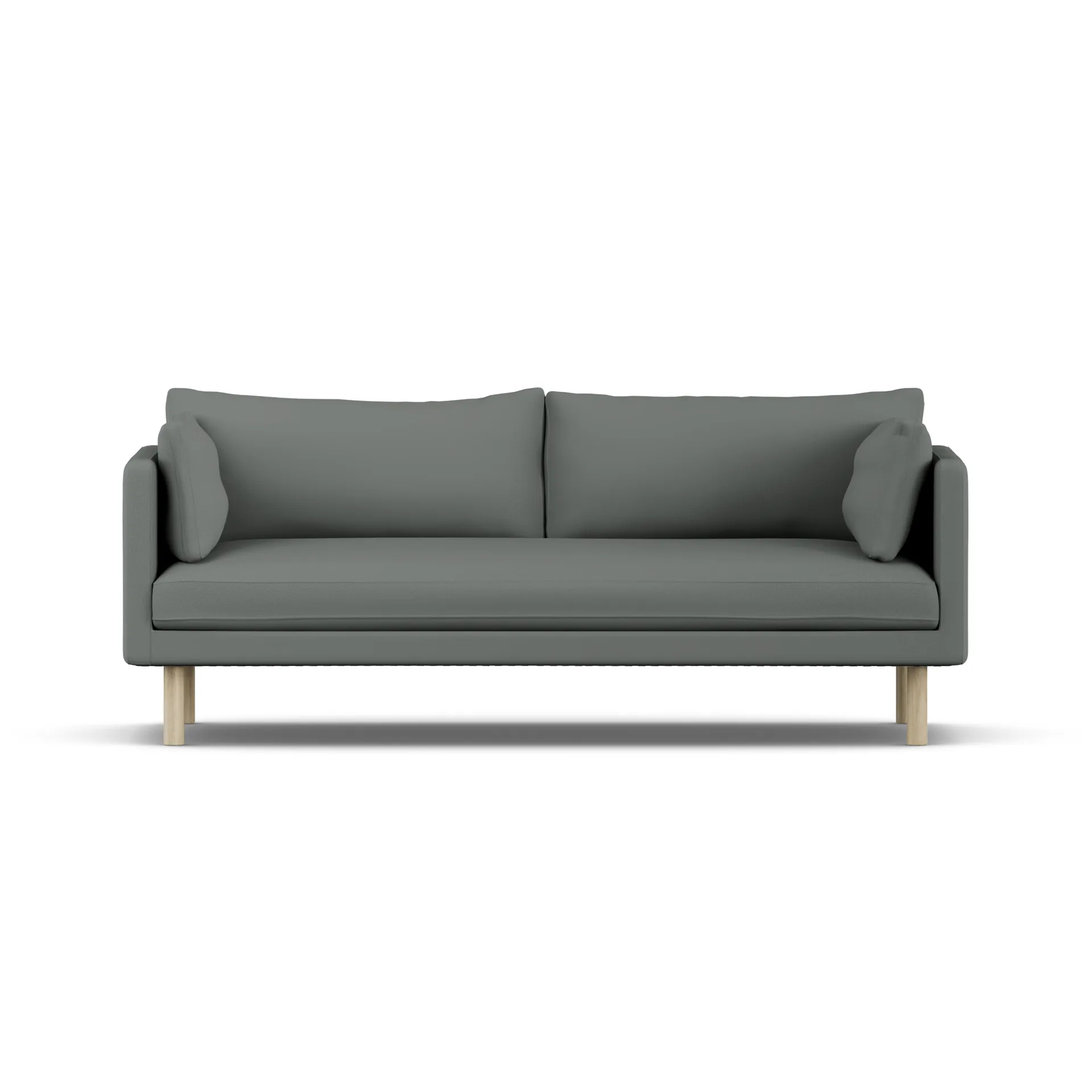 Linnevik sofa, Caleido Grey 1240-hvidolieret eg, 3-pers., uden skørt 1898