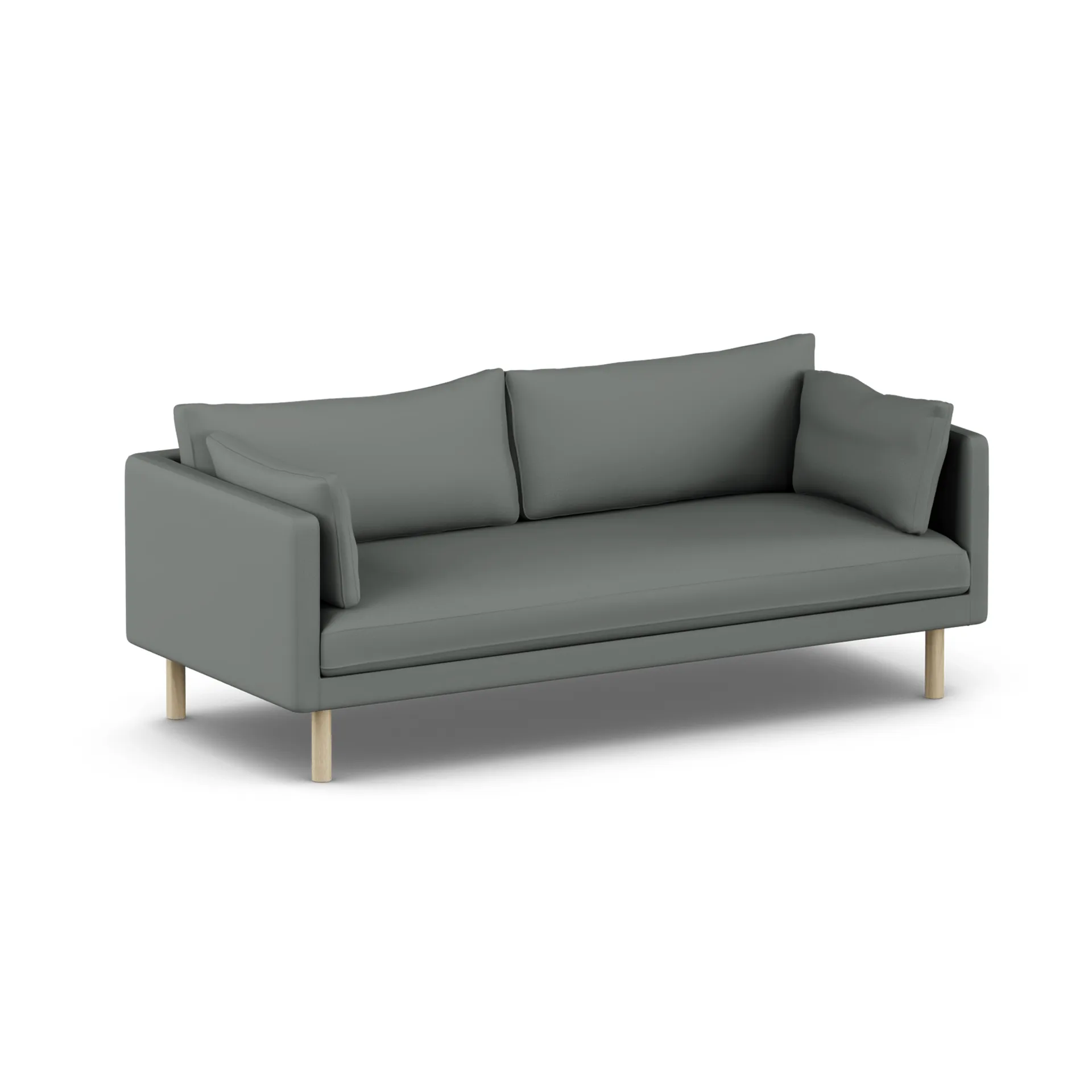 Linnevik sofa, Caleido Grey 1240-hvidolieret eg, 3-pers., uden skørt 1898