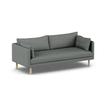 Linnevik sofa - Caleido Grey 1240-hvidolieret eg, 3-pers., uden skørt - 1898