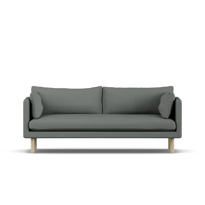 Linnevik sofa - Caleido Grey 1240-hvidolieret eg, 3-pers. - 1898
