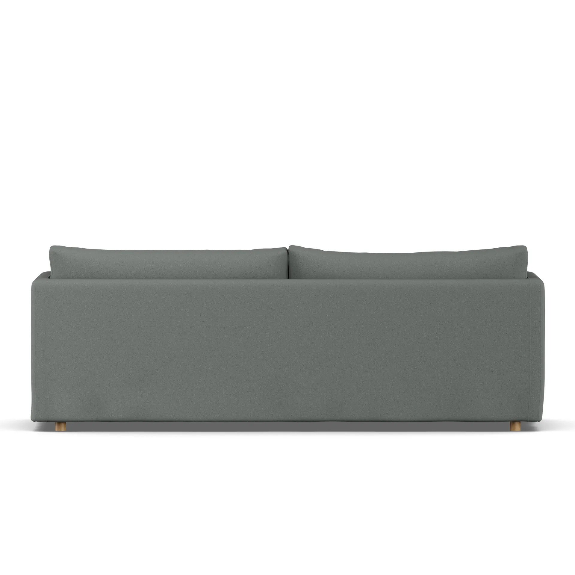Linnevik sofa, Caleido grey 1240-hvidolieret eg, 4-pers., med skørt 1898