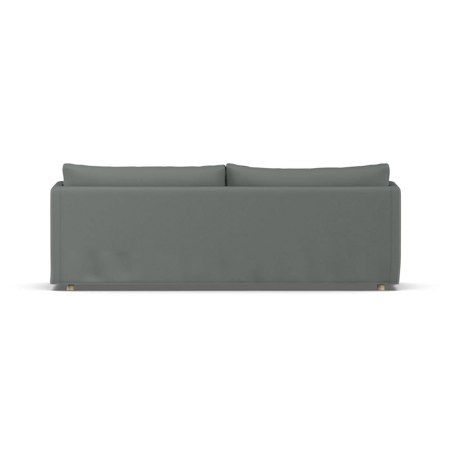 Linnevik sofa, Caleido grey 1240-hvidolieret eg, 4-pers., med skørt 1898