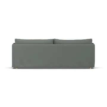 Linnevik sofa - Caleido grey 1240-hvidolieret eg, 4-pers., med skørt - 1898