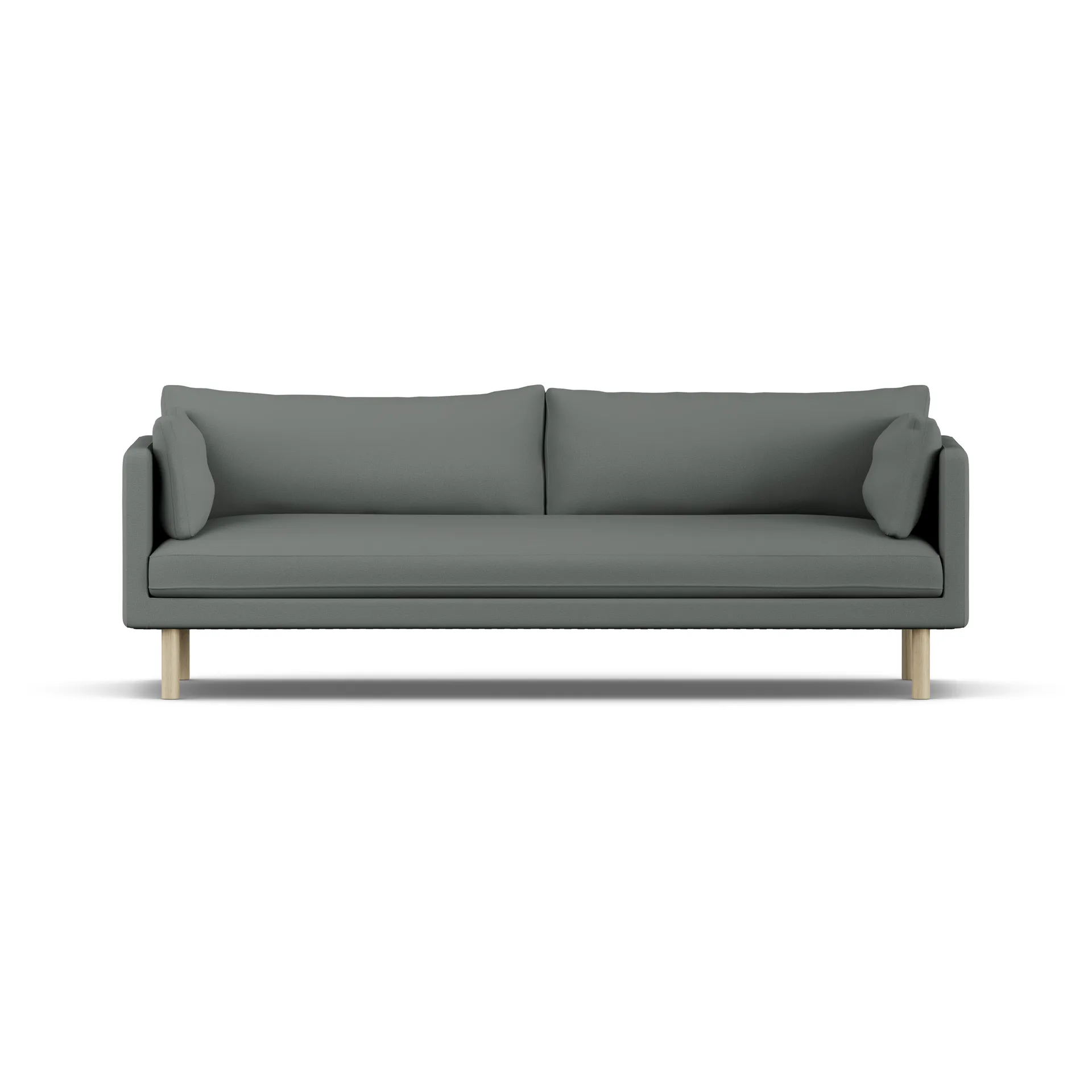 Linnevik sofa, Caleido Grey 1240-hvidolieret eg, 4-pers., uden skørt 1898