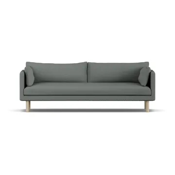 Linnevik sofa - Caleido Grey 1240-hvidolieret eg, 4-pers., uden skørt - 1898