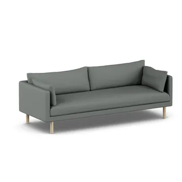 Linnevik sofa - Caleido Grey 1240-hvidolieret eg, 4-pers., uden skørt - 1898