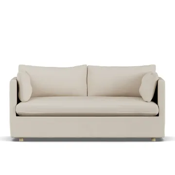 Linnevik sofa - Jump Beige 1956-hvidolieret eg, 2-pers., med skørt - 1898