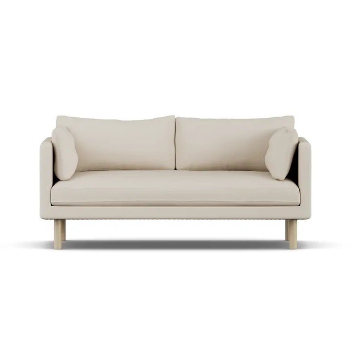 Linnevik sofa - Jump Beige 1956-hvidolieret eg, 2-pers. - 1898