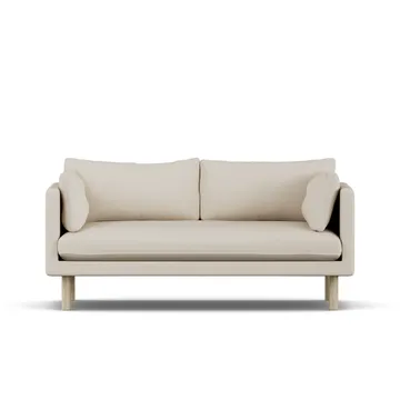 Linnevik sofa - Jump Beige 1956-hvidolieret eg, 2-pers. - 1898