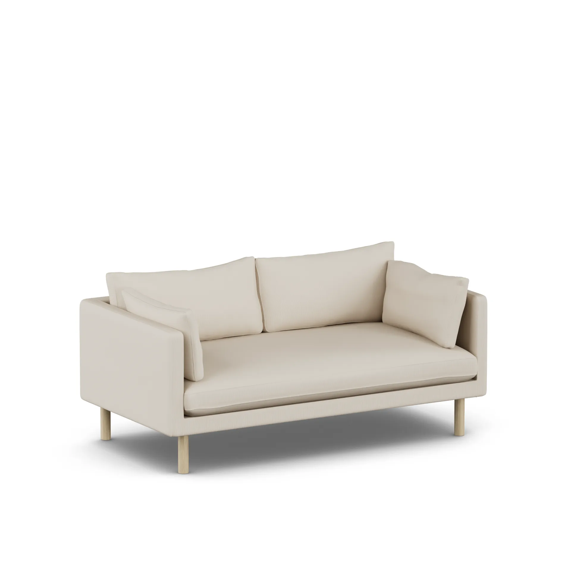 Linnevik sofa, Jump Beige 1956-hvidolieret eg, 2-pers. 1898