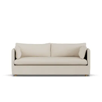 Linnevik sofa - Jump Beige 1956-hvidolieret eg, 3-pers., med skørt - 1898