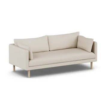 Linnevik sofa - Jump Beige 1956-hvidolieret eg, 3-pers., uden skørt - 1898