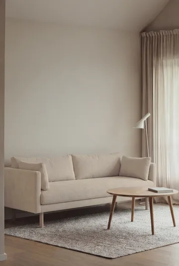 Linnevik sofa - Jump Beige 1956-hvidolieret eg, 3-pers., uden skørt - 1898
