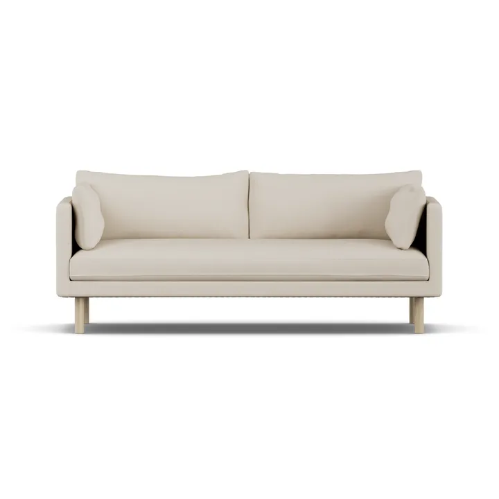 Linnevik sofa - Jump Beige 1956-hvidolieret eg, 3-pers. - 1898