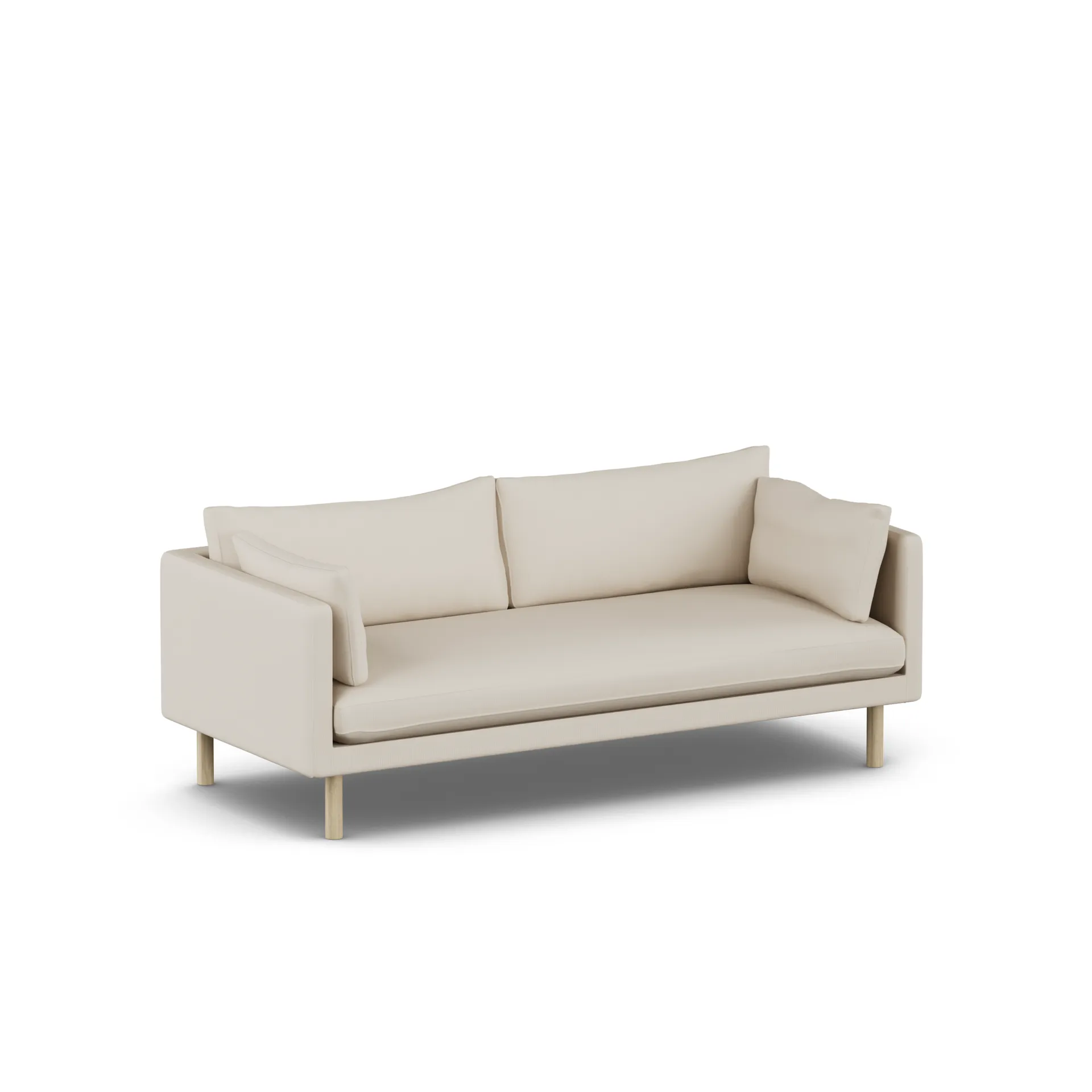 Linnevik sofa, Jump Beige 1956-hvidolieret eg, 3-pers. 1898