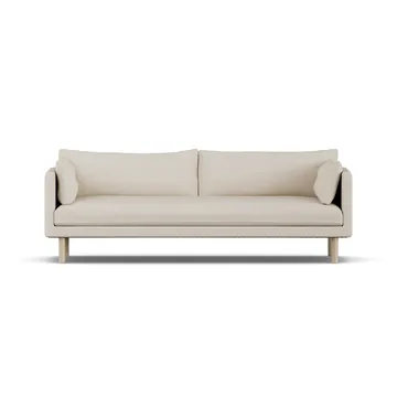 Linnevik sofa - Jump Beige 1956-hvidolieret eg, 4-pers., uden skørt - 1898