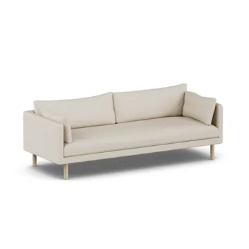 Linnevik sofa - Jump Beige 1956-hvidolieret eg, 4-pers., uden skørt - 1898