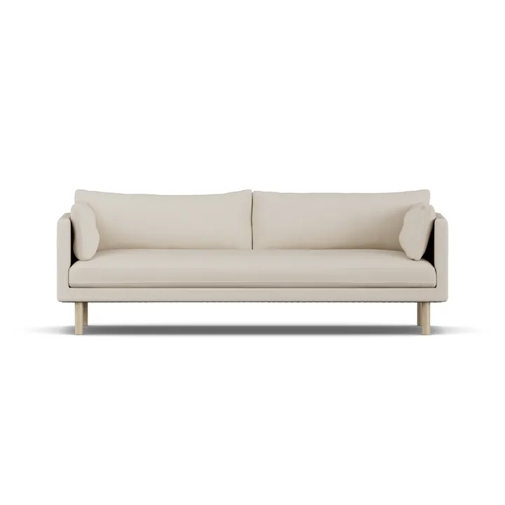 Linnevik sofa - Jump Beige 1956-hvidolieret eg, 4-pers. - 1898