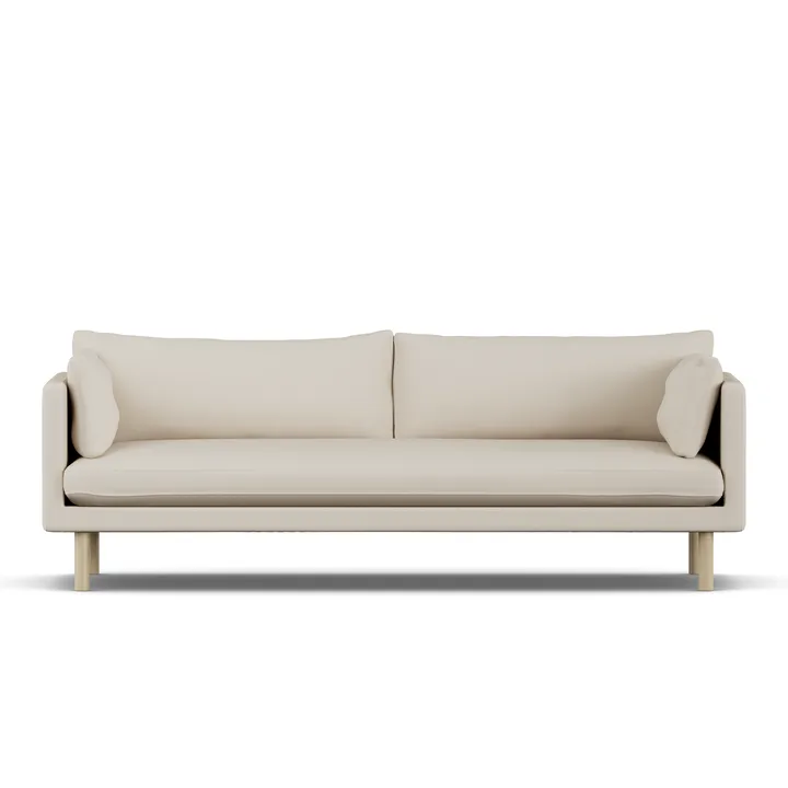 Linnevik sofa - Jump Beige 1956-hvidolieret eg, 4-pers. - 1898