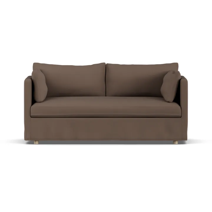 Linnevik sofa - Jump brown 1955-hvidolieret eg, 2-pers., med skørt - 1898