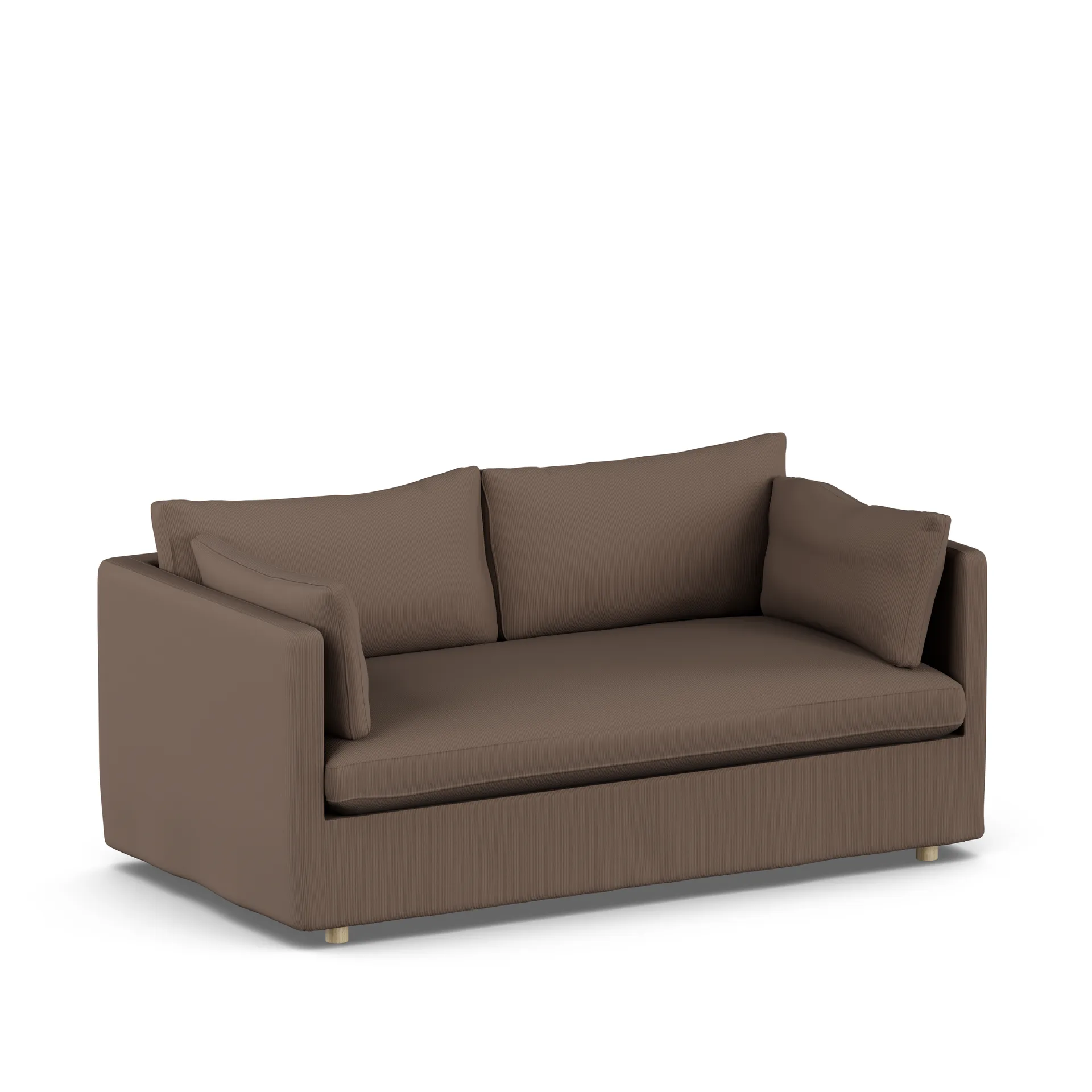 Linnevik sofa, Jump brown 1955-hvidolieret eg, 2-pers., med skørt 1898
