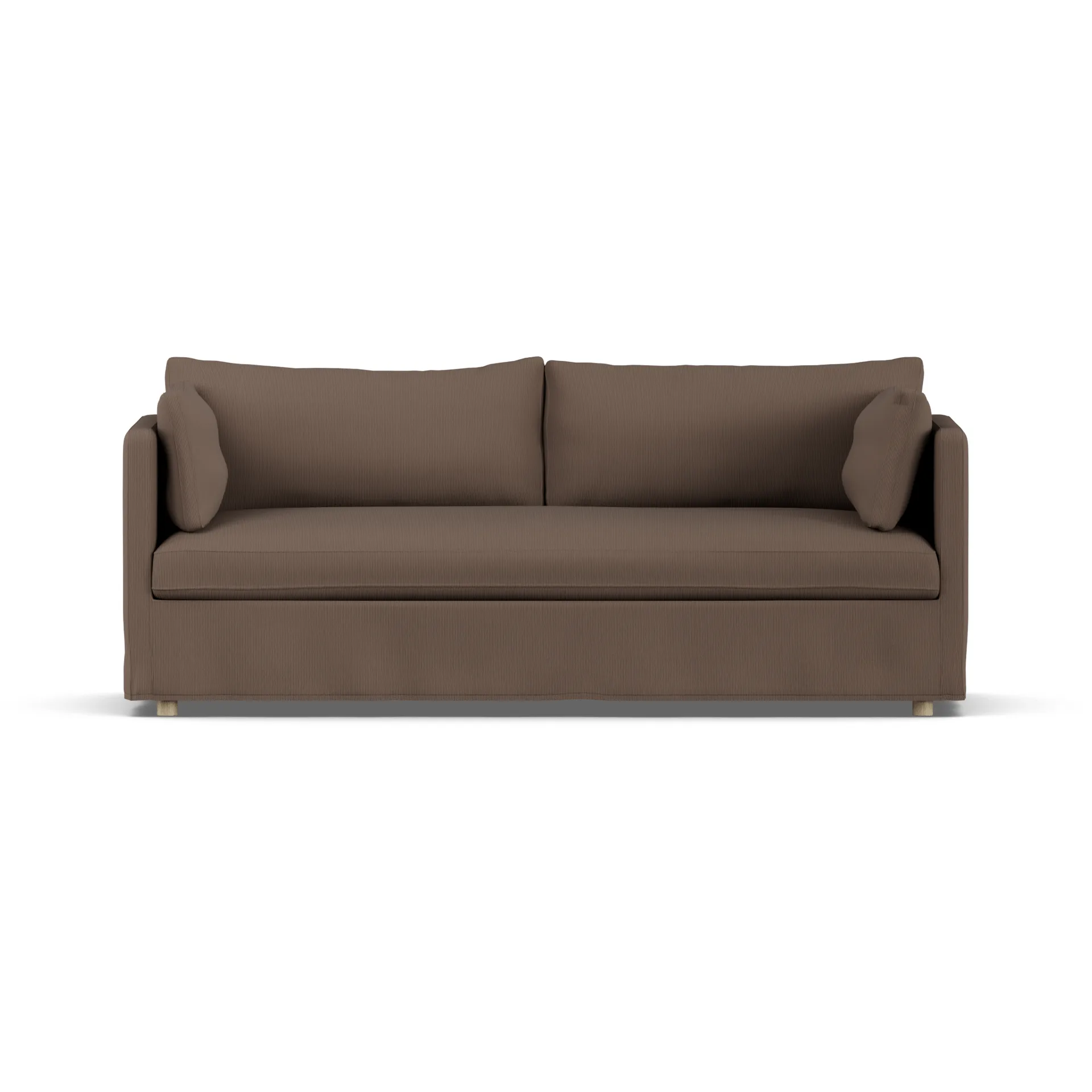 Linnevik sofa, Jump brown 1955-hvidolieret eg, 3-pers., med skørt 1898
