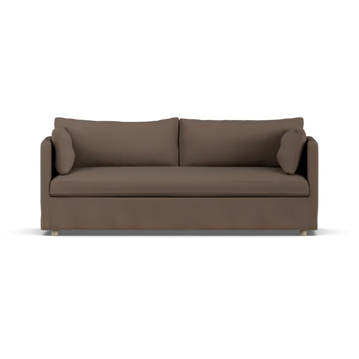Linnevik sofa - Jump brown 1955-hvidolieret eg, 3-pers., med skørt - 1898