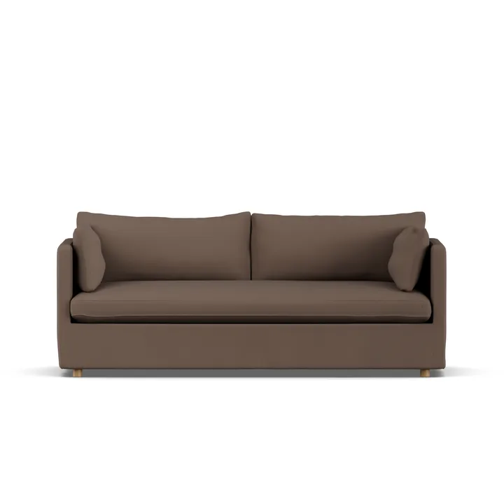 Linnevik sofa - Jump brown 1955-hvidolieret eg, 3-pers., med skørt - 1898