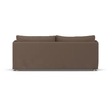 Linnevik sofa - Jump brown 1955-hvidolieret eg, 3-pers., med skørt - 1898