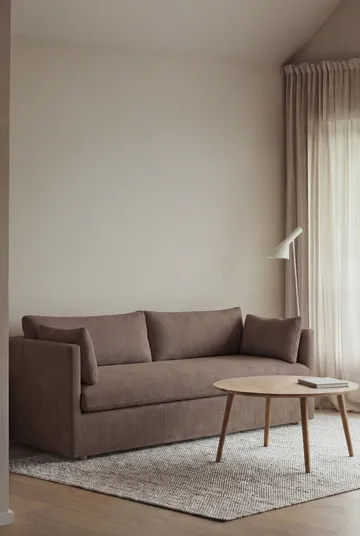 Linnevik sofa - Jump brown 1955-hvidolieret eg, 3-pers., med skørt - 1898