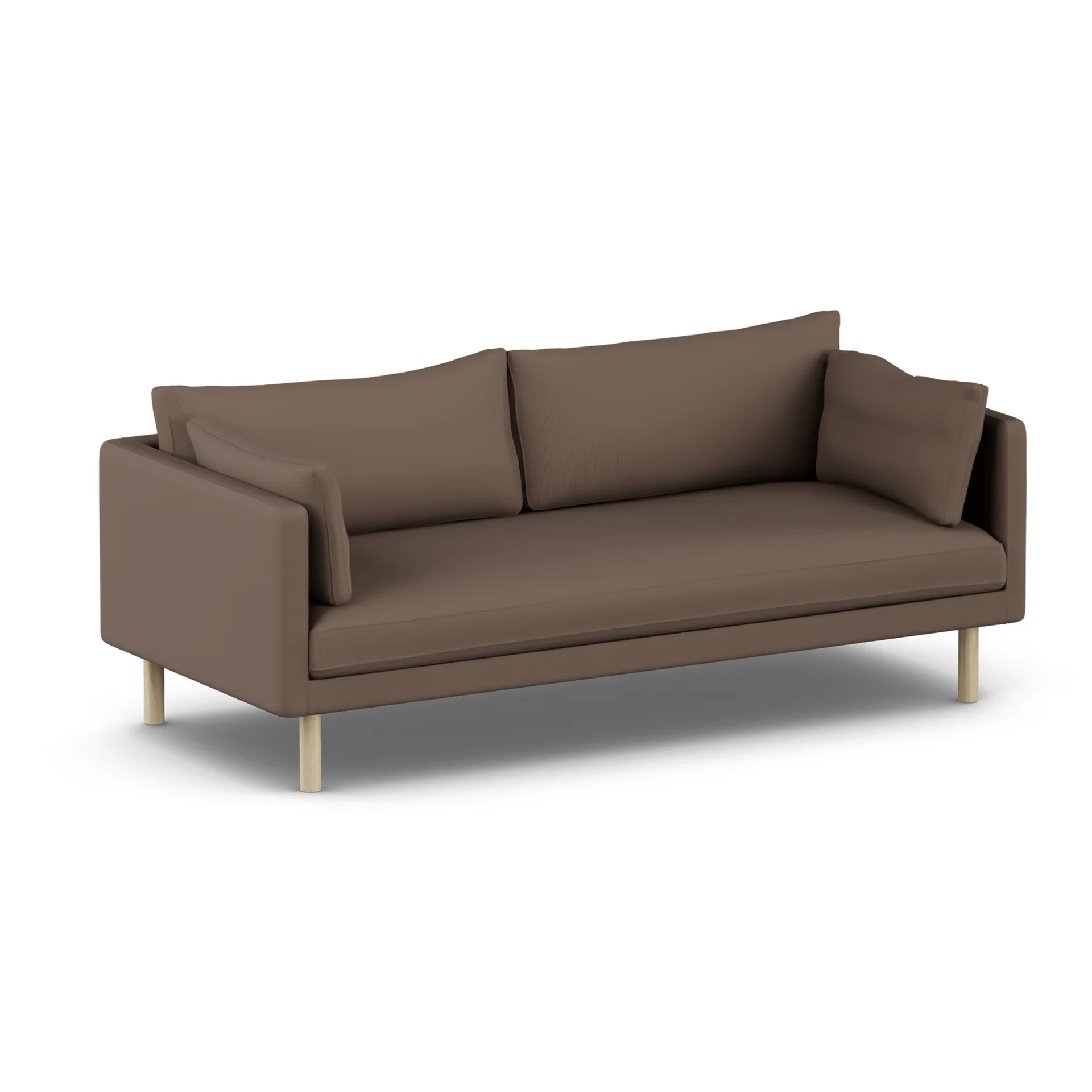 Linnevik sofa, Jump Brown 1955-hvidolieret eg, 3-pers., uden skørt 1898