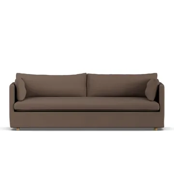 Linnevik sofa - Jump brown 1955-hvidolieret eg, 4-pers., med skørt - 1898