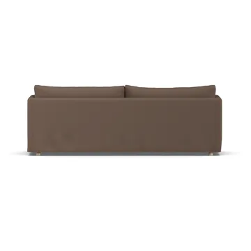 Linnevik sofa - Jump brown 1955-hvidolieret eg, 4-pers., med skørt - 1898