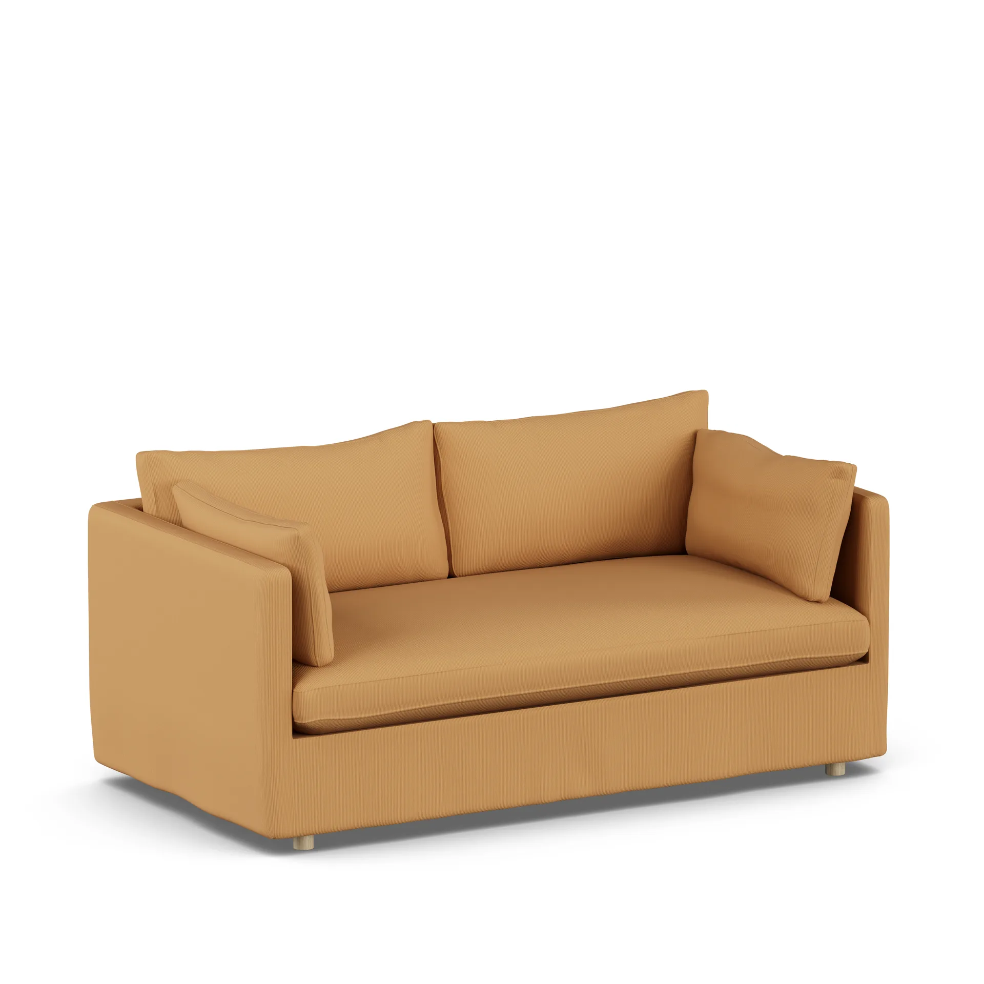 Linnevik sofa, Jump Honey 1959-hvidolieret eg, 2-pers., med skørt 1898