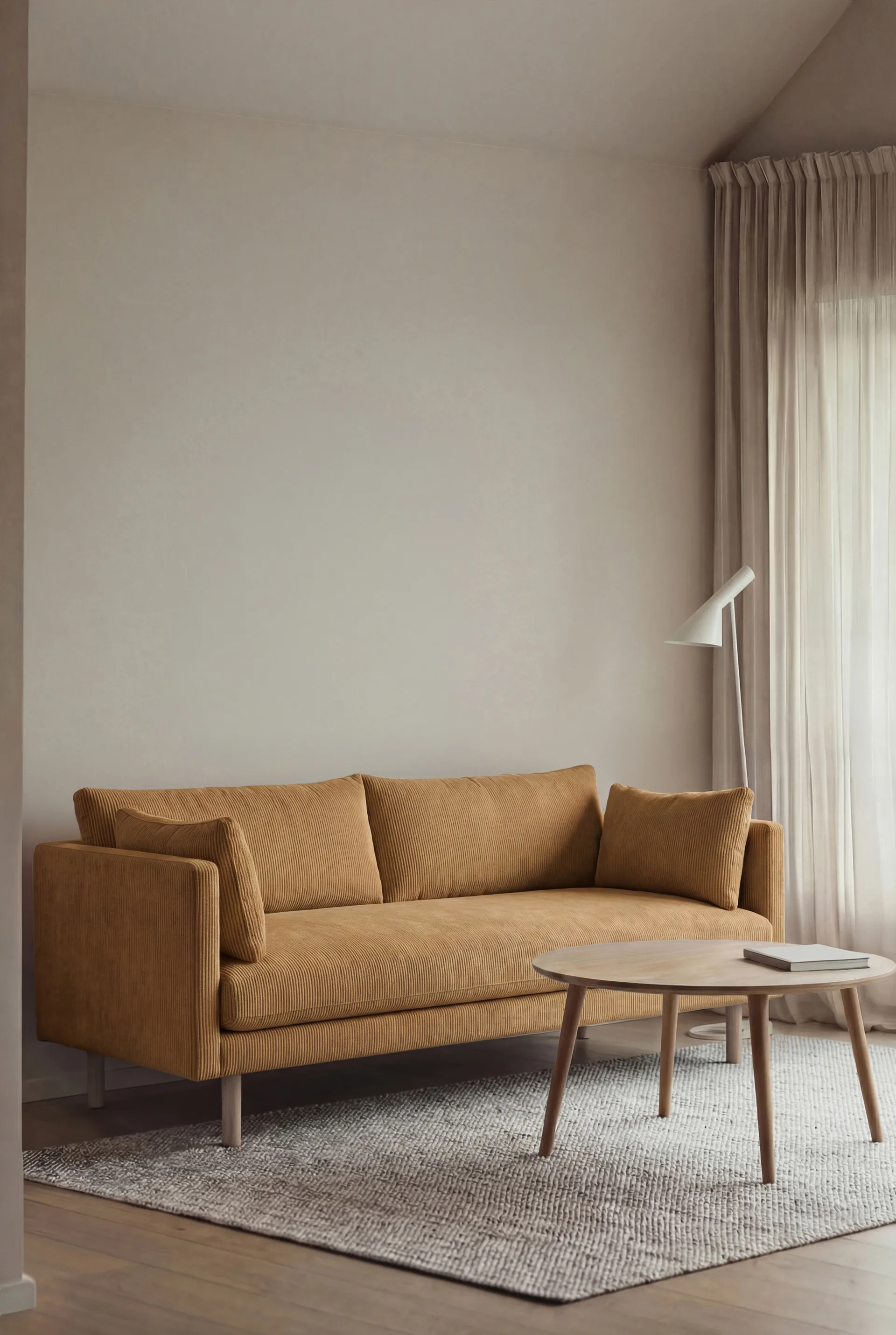 Linnevik sofa, Jump Honey 1959-hvidolieret eg, 2-pers., uden skørt 1898