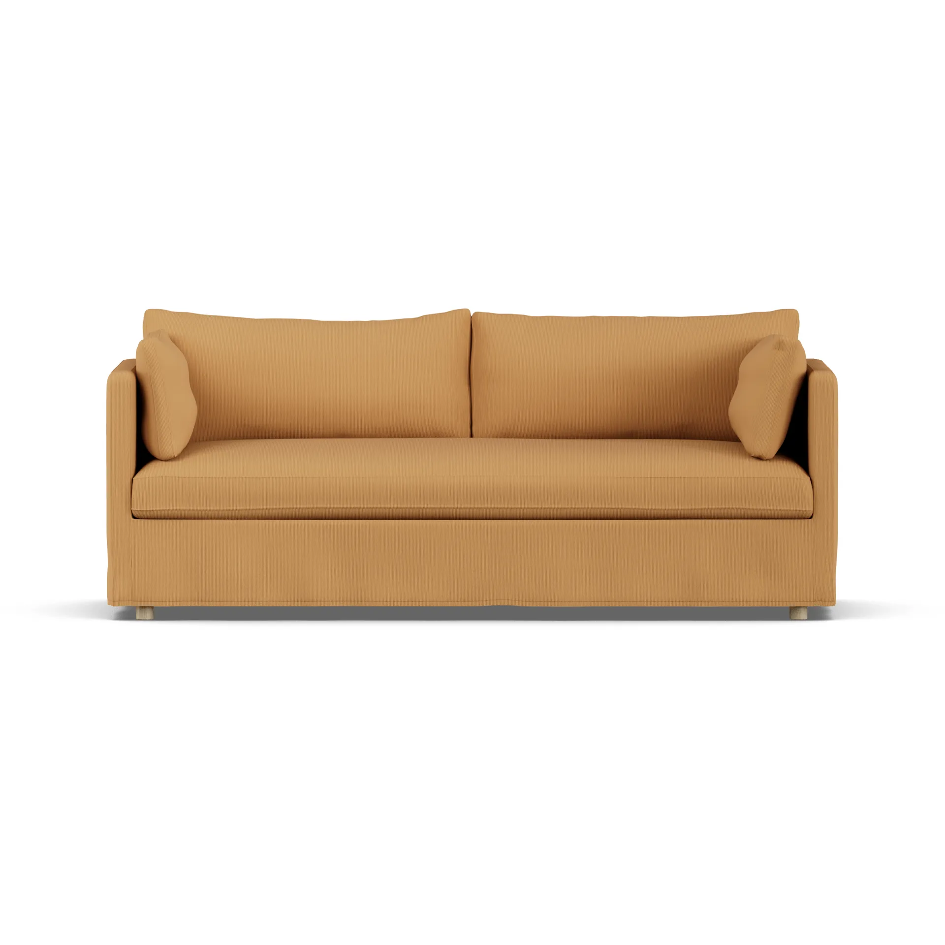 Linnevik sofa, Jump Honey 1959-hvidolieret eg, 3-pers., med skørt 1898