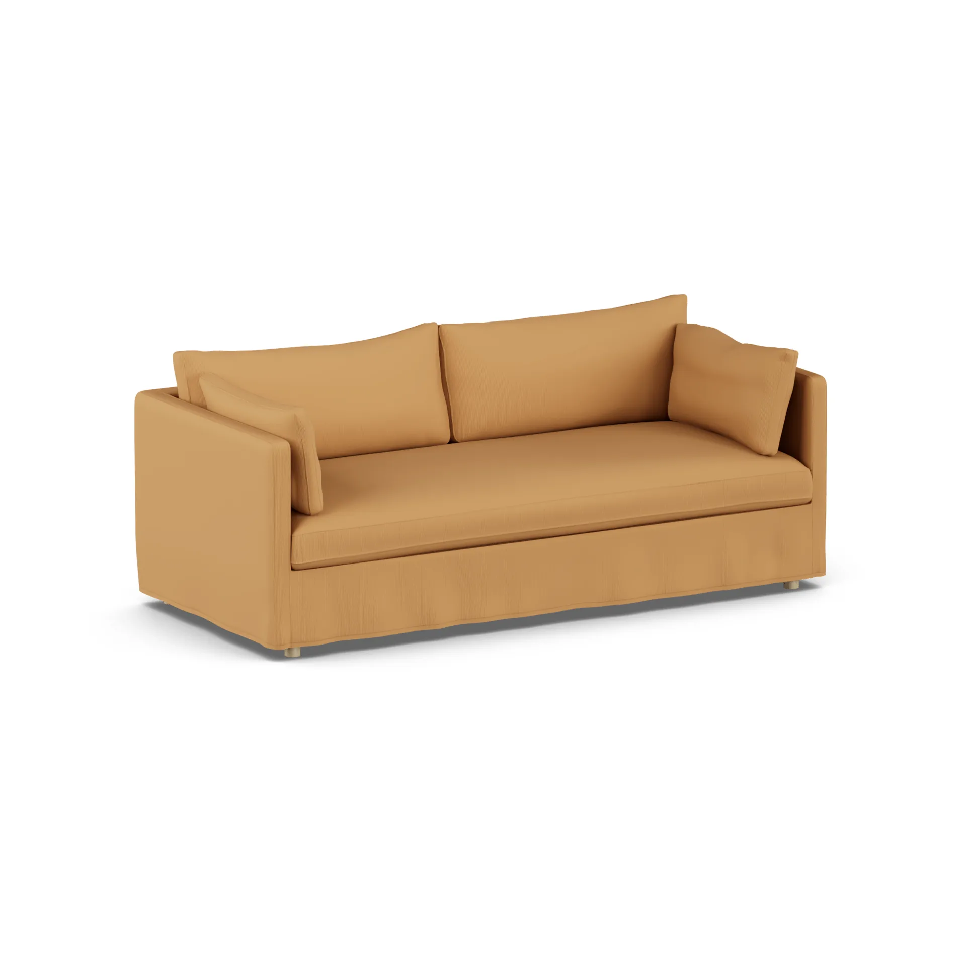 Linnevik sofa, Jump Honey 1959-hvidolieret eg, 3-pers., med skørt 1898