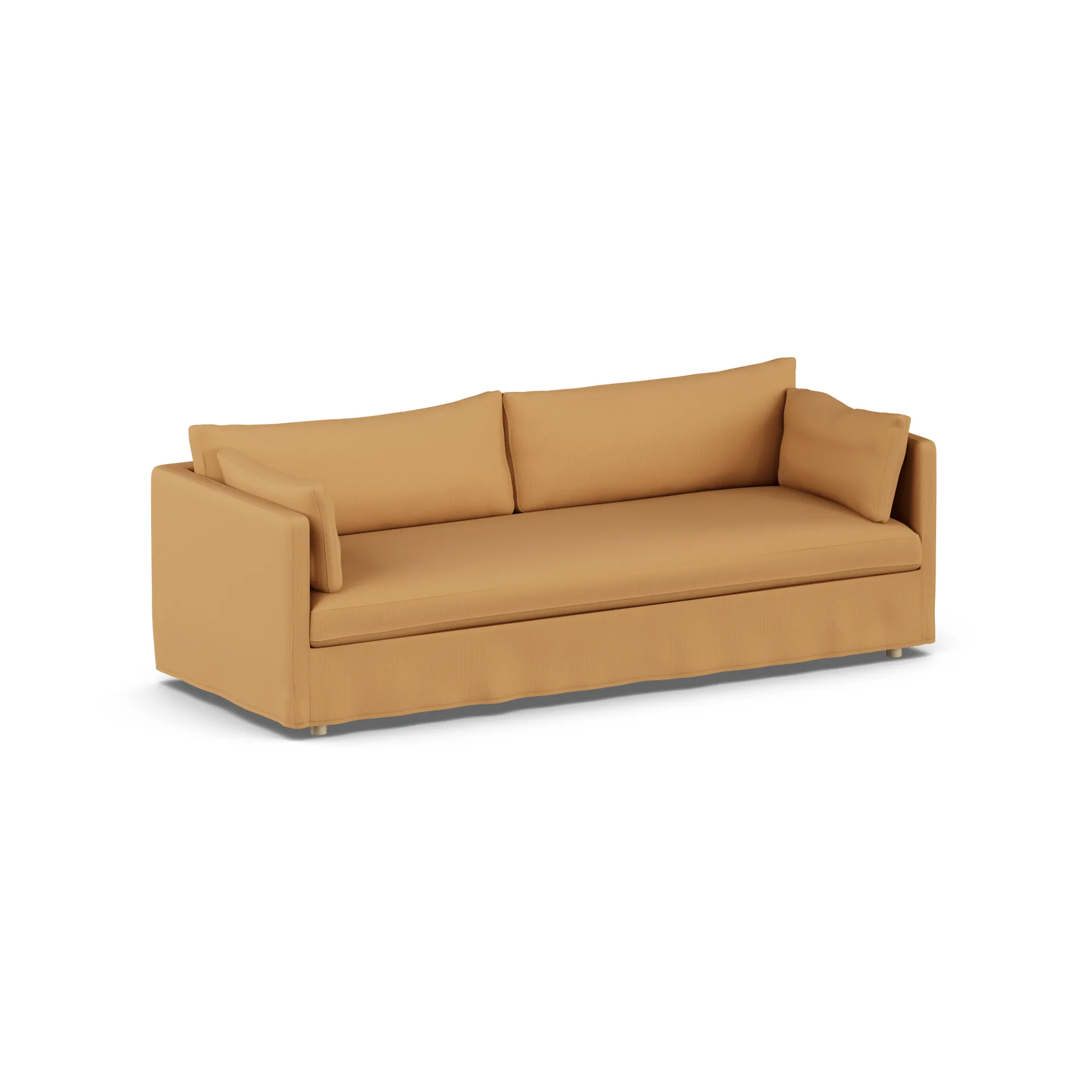 Linnevik sofa, Jump honey 1959-hvidolieret eg, 4-pers., med skørt 1898