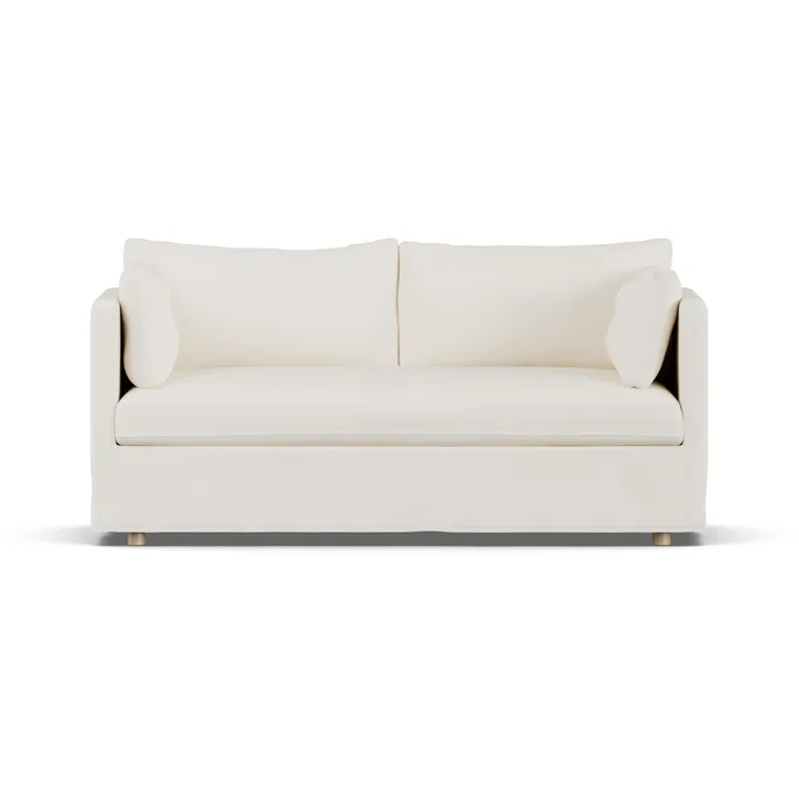 Linnevik sofa - Jump off white 1954-hvidolieret eg, 2-pers., med skørt - 1898