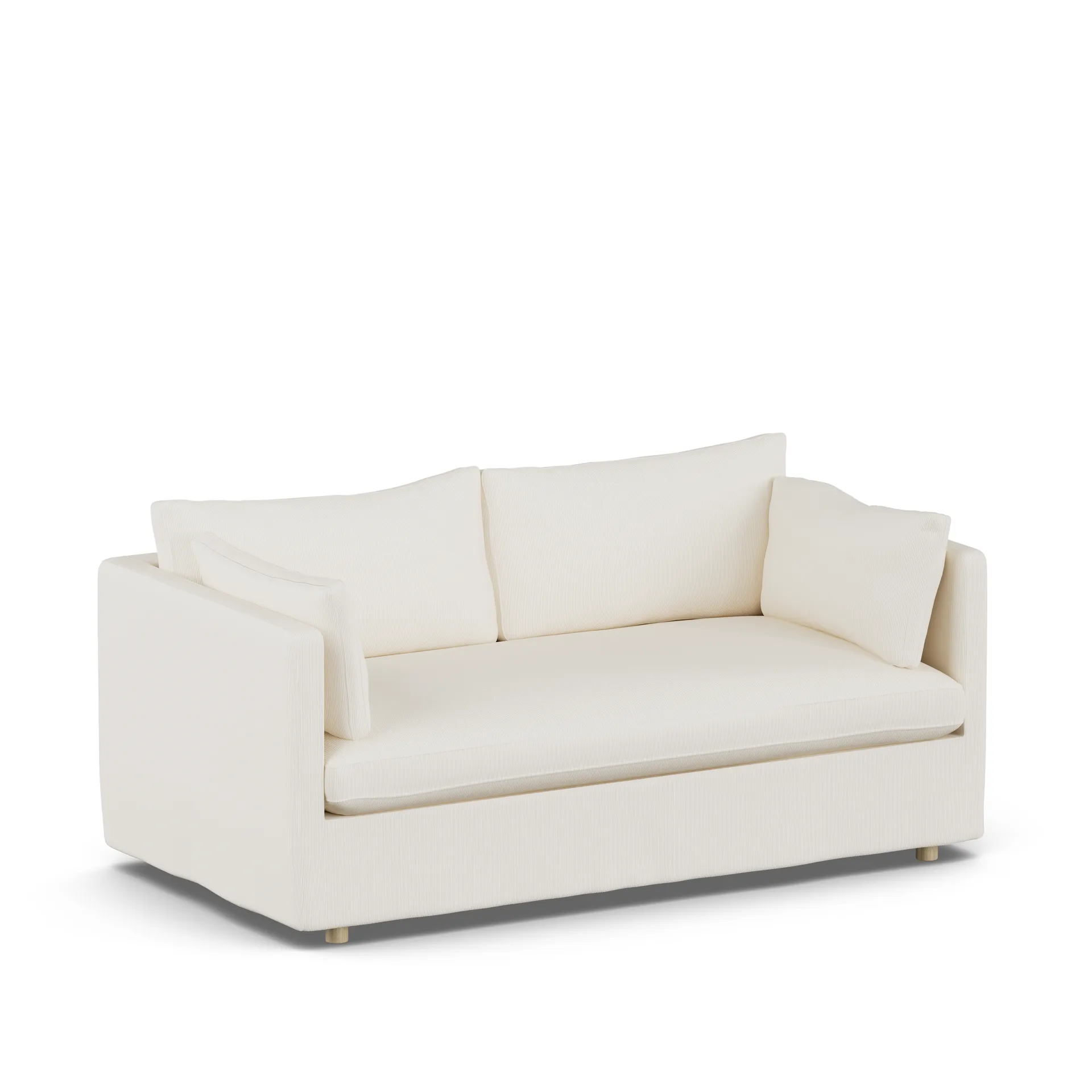 Linnevik sofa, Jump off white 1954-hvidolieret eg, 2-pers., med skørt 1898