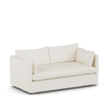 Linnevik sofa - Jump off white 1954-hvidolieret eg, 2-pers., med skørt - 1898