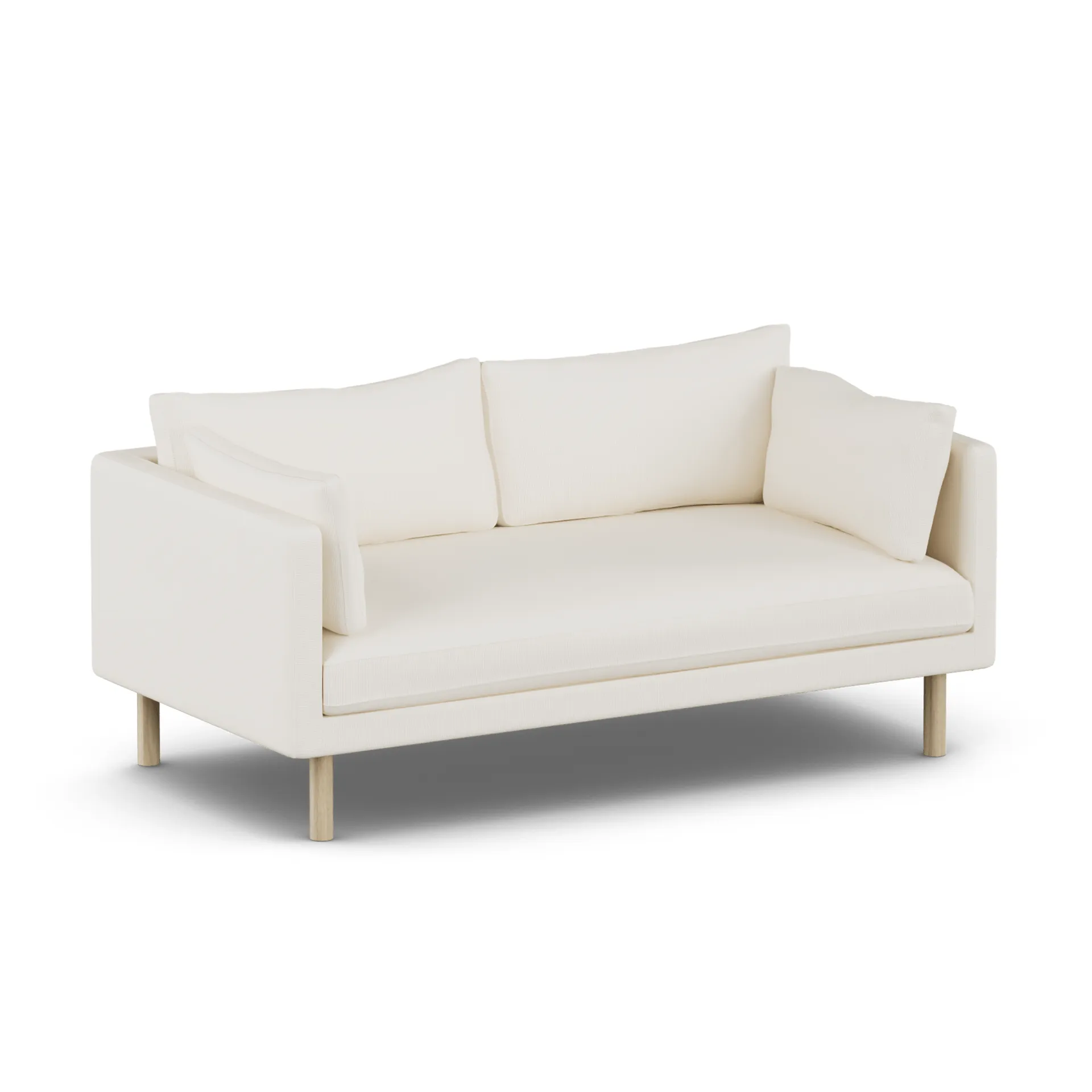 Linnevik sofa, Jump Off White 1954-hvidolieret eg, 2-pers., uden skørt 1898
