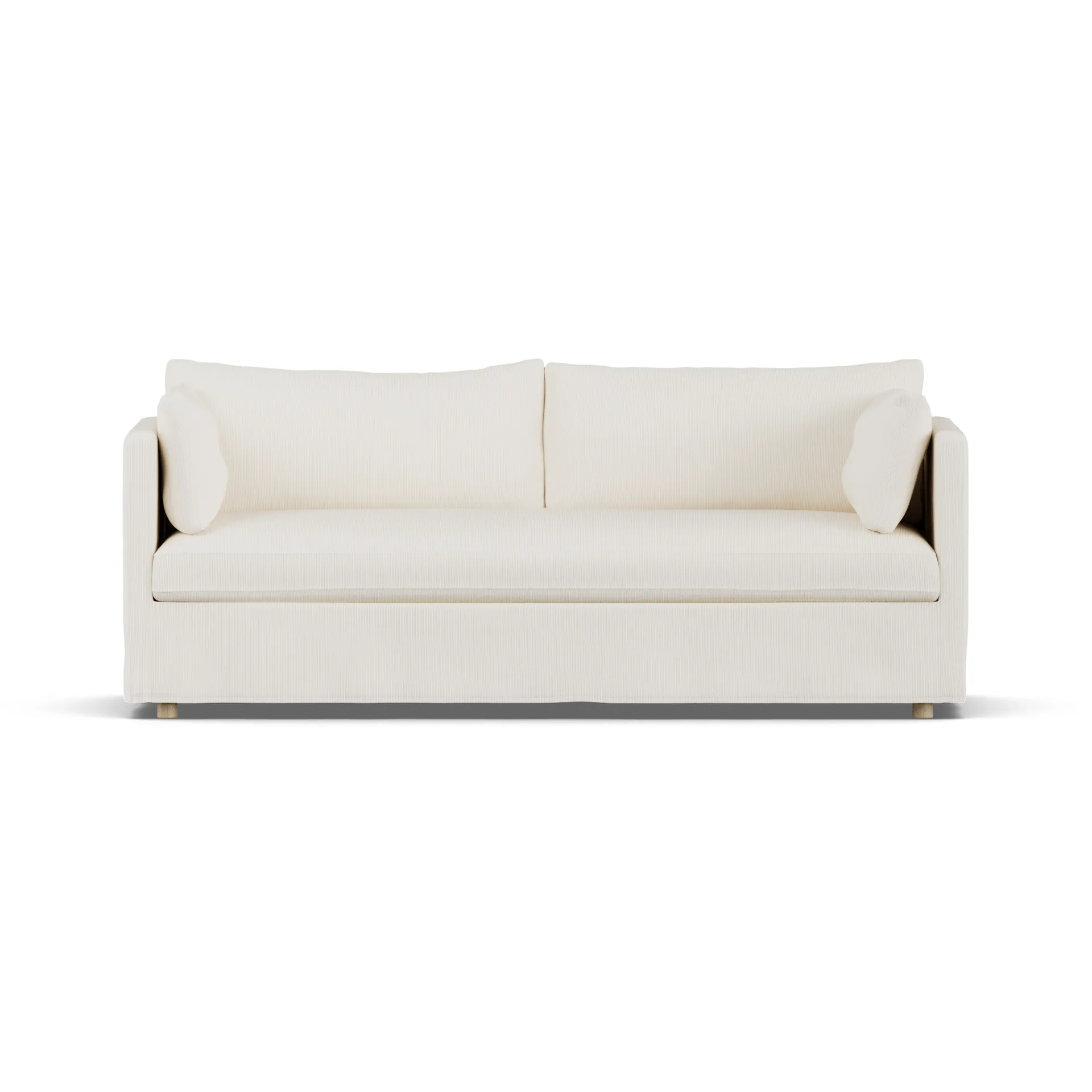 Linnevik sofa, Jump off white 1954-hvidolieret eg, 3-pers., med skørt 1898