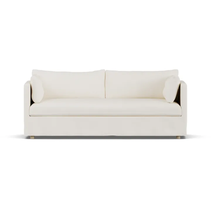 Linnevik sofa - Jump off white 1954-hvidolieret eg, 3-pers., med skørt - 1898