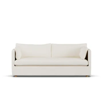 Linnevik sofa - Jump off white 1954-hvidolieret eg, 3-pers., med skørt - 1898